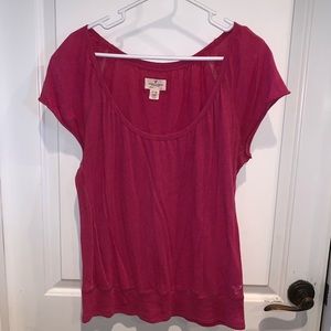 Pink American eagle soon Neck shirt